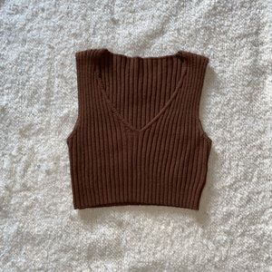 Brown Crop Top